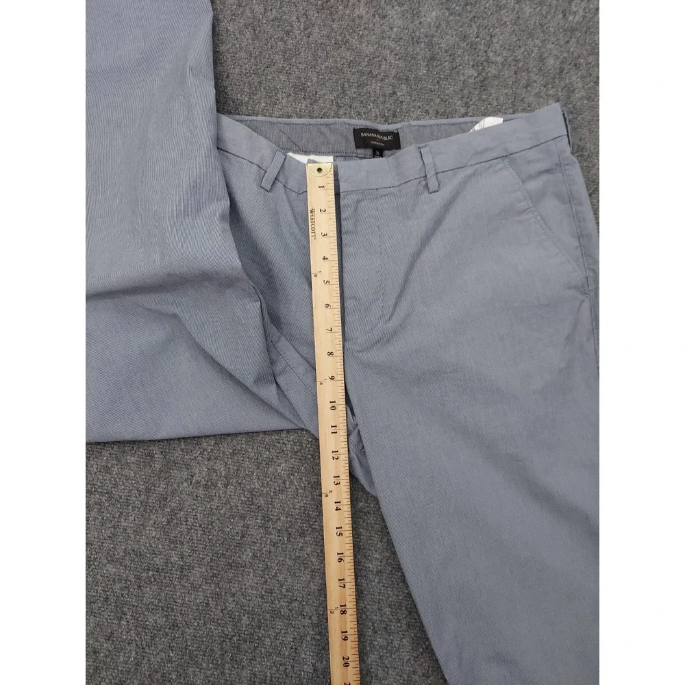 Banana Republic Kentfield Pants Mens 36x30 Blue Cotton‎ Chino Flat Front Preppy